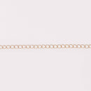 1 yard LIGHT GOLD Curb Link Chain, 18kt gold plated, links are 5mm long, fch1291a