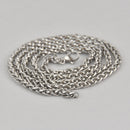 Stainless Steel Necklace Chain Blank, Silver, 24", fch1292a