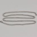 Stainless Steel Necklace Chain Blank, Silver, 24", fch1292a