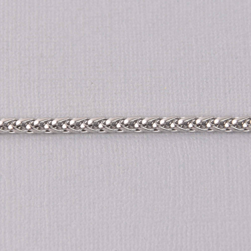 Stainless Steel Necklace Chain Blank, Silver, 24", fch1292a