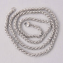 Stainless Steel Necklace Chain Blank, Silver, 24", fch1292a