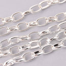 1 yard Silver Link Chain, oval cable links are 14x10mm fch1297a