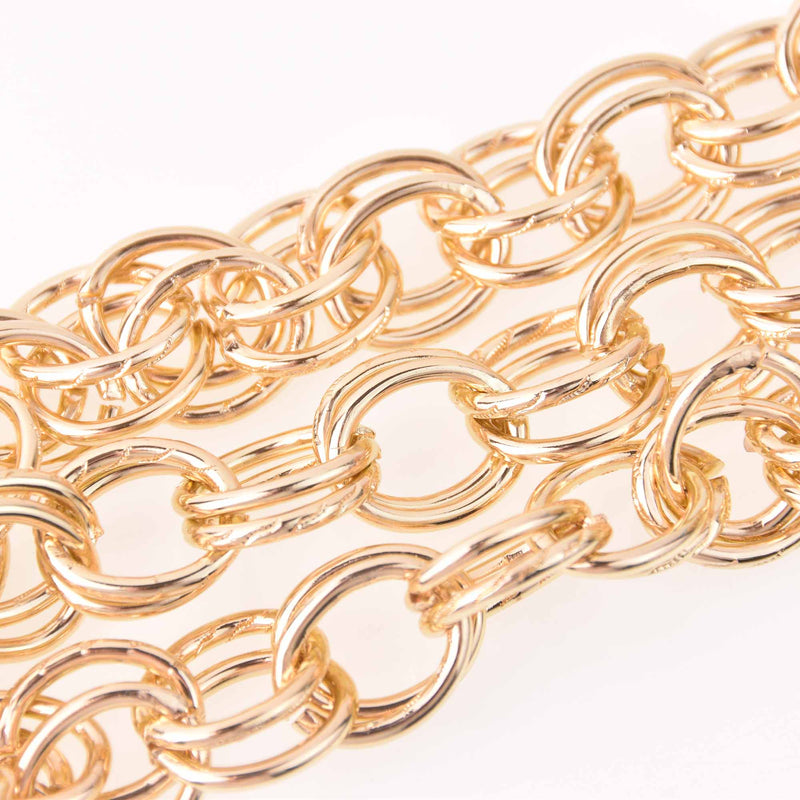 1 yard Light Gold Link Chain, double links are 21x17mm fch1300a