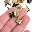 2 Sets Bronze End Cap Hook and Eye Clasps for 10x5mm leather cord fcl0273