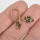 50 Sets Hook Eye Clasps BRONZE 23x10mm, hook and eye design fcl0302b