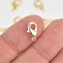 LIGHT GOLD Lobster Clasps Findings, 15mm, fcl0378