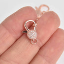 Rose Gold Micro Pave Lobster Clasp 18mm fcl0418