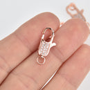 Rose Gold Micro Pave Lobster Clasp 20mm fcl0423