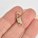 Gold Micro Pave Lobster Clasp 20mm fcl0424