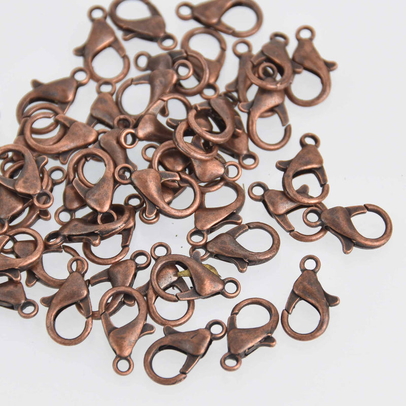 Antiqued COPPER Tone Lobster Clasps  14mm fcl0449