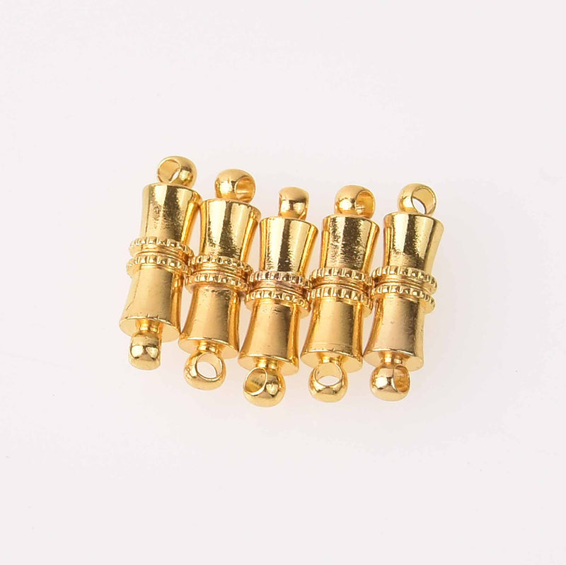 10 Gold Magnet Clasps, Strong Magnetic Clasps 17x5mm  fcl0479