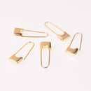 2 Gold Safety Pin Clasp, Gold Plated Charms, 30mm, fcl0480