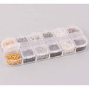 Mixed Lobster Clasp and Jump Rings in Storage Box, 1080 pcs, fcl0488