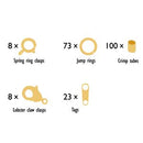 Gold Plate Findings Assortment in Storage Box, BeadSmith, fcl0491