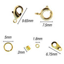 Gold Plate Findings Assortment in Storage Box, BeadSmith, fcl0491