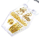 Gold Plate Findings Assortment in Storage Box, BeadSmith, fcl0491