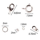 Silver Plate Findings Assortment in Storage Box, BeadSmith, fcl0492