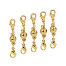 5 Gold Magnetic Clasp, Lobster connector links, 6mm, fcl0493