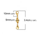 5 Gold Magnetic Clasp, Lobster connector links, 6mm, fcl0493