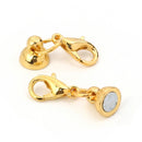 5 Gold Magnetic Clasp, Lobster connector links, 6mm, fcl0493