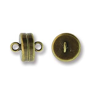 Bronze Magnetic Clasp, antique brass plated, strong magnet, fcl0504