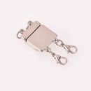 Silver Magnet Clasp double strand connector, fcl0506