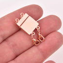 Rose Gold Magnet Clasp double strand connector, fcl0508