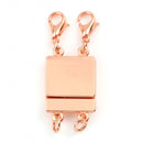 Rose Gold Magnet Clasp double strand connector, fcl0508