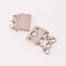Silver Plate Magnet Clasp triple strand connector, fcl0509