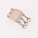 Silver Plate Magnet Clasp triple strand connector, fcl0509