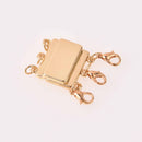 Gold Plate Magnet Clasp triple strand connector, fcl0510