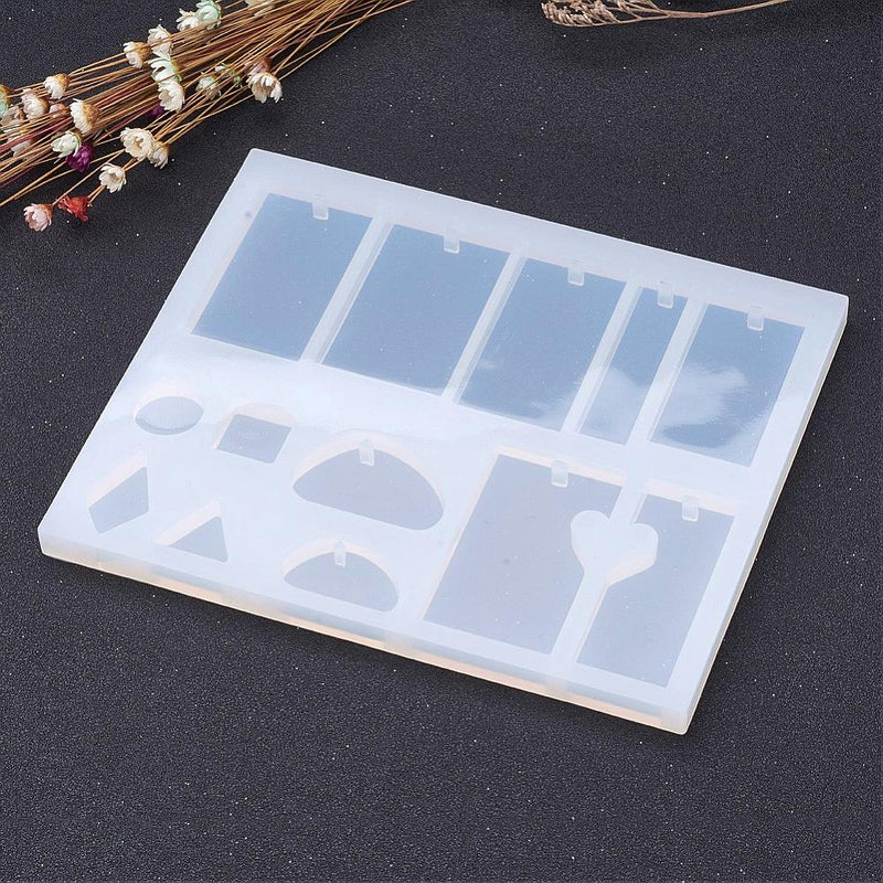 RESIN Mold, Silicone Mold to make Charms & Pendants, reusable, mold makes 13 different shapes and sizes, tol0877