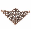 30 COPPER Vintage Style Filigree Flat Metal Findings, 3" long fil0035
