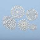 10 Silver Filigree Round Oval Mixed Charms, Stainless Steel Pendants flat findings fil0097