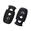 10 BLACK Plastic Paracord Toggle, 3.1cm x 1.6cm Spring Cord Stoppers for Clothing, Shoes, and Bags  fin0207