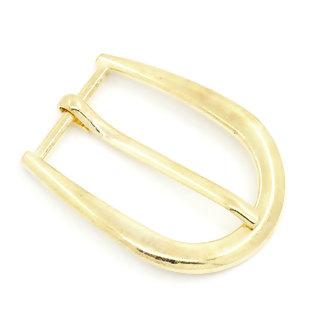 4 Large Gold Plated Metal Half Oval Belt Buckle Findings  fin0220