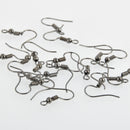 20 GUNMETAL French Hook Earrings Ear Wires (10 pairs)  fin0289a
