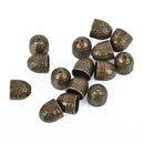5 Bronze Hammered Textured Tassel End Caps for Kumihimo Jewelry, Leather Cord End Connectors, Bails, Bead Caps, Fits 10mm cord, fin0667