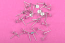 30 Stainless Steel POST Glue-On Pad Earring Blanks (15 pairs), 6mm pad, fin0697