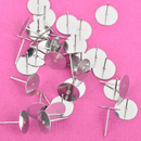 30 Stainless Steel POST Glue-On Pad Earring Blanks (15 pairs), 8mm pad, fin0698