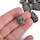 2 GUNMETAL Tassel Caps with COPPER Anchor Shotgun Shell Bullet Casing fits 10mm fin0770