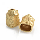 2 Matte Gold Tassel Caps Bead Caps fits 14x12mm fin0782