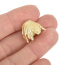 2 Matte Gold Tassel Cones Bead Caps fits 12mm to 14mm, fin0853