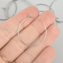30 Stainless Steel Wine Glass Charm Rings or Earring Hoops 30mm, fin0872