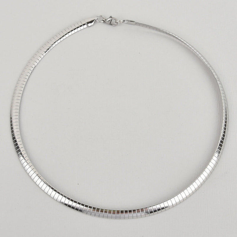 1 Stainless Steel Choker Collar Necklace Blank, 17-3/4" long, fin0893