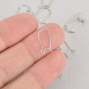 144 Surgical Steel KIDNEY EARRING WIRES, Metal Kidney Ear Wires (72 pairs), 5/8" long,  fin0919