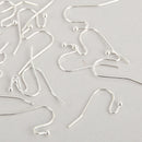 200 Silver Plated Fish Hook Earrings Ear Wires (100 pairs) fin0935