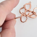 2 Rose Gold Micro Pave Earrings, Lever Back, fin0944