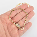2 GOLD Huggie Earring Blanks Stainless Steel Diamond Hoops fin0948