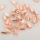 20 Rose Gold Plated Copper End Crimp Caps, Fits 4mm cord, fin0959